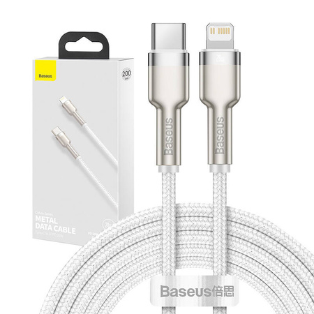 BASEUS KABEL USB-C DO LIGHTNING CAFULE 20W DO APPLE 2M PD SZYBKIE ŁADOWANIE