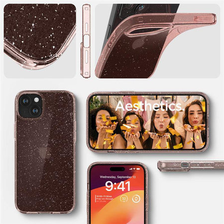 SPIGEN LIQUID CRYSTAL IPHONE 15 PLUS GLITTER CRYSTAL ROSE