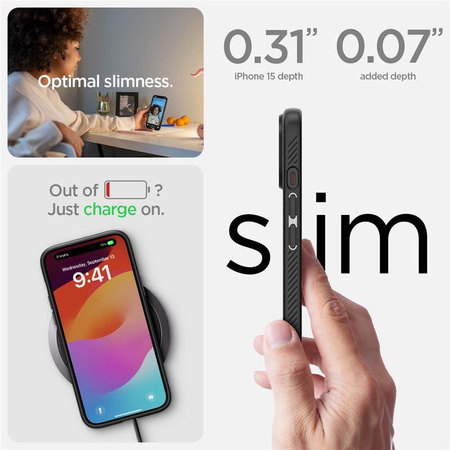 SPIGEN LIQUID AIR IPHONE 15 MATTE BLACK