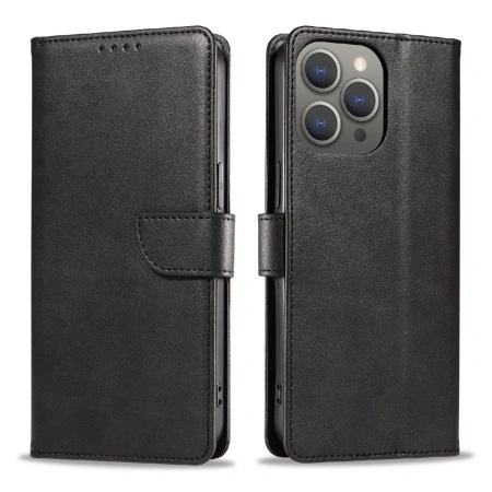 HURTEL ETUI CASE DO IPHONE 16 PRO SKÓRZANE MAGNETYCZNE ZAMKNIĘCIE PROTEKCJA