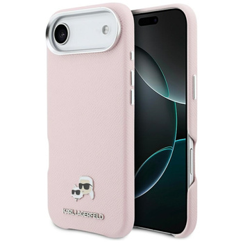 Etui Karl Lagerfeld Karl & Choupette     Head Pins Saffiano MagSafe do iPhone Air różowy
