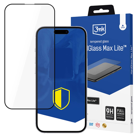 Apple iPhone 16E - 3mk HardGlass Max Lite Black