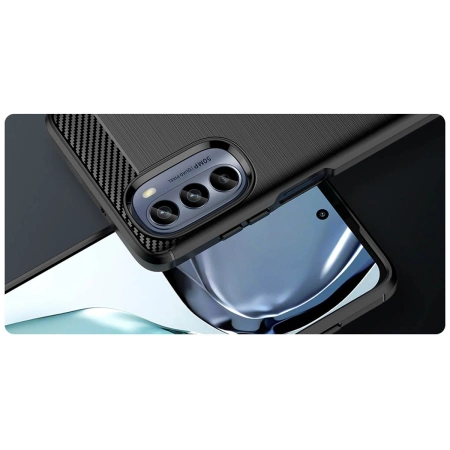 HURTEL CARBON CASE ETUI DO MOTOROLA MOTO G62 5G ELASTYCZNY SILIKONOWY