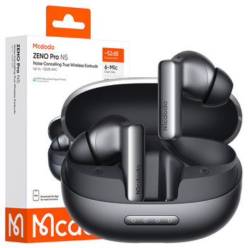 MCDODO SŁUCHAWKI BEZPRZEWODOWE DOUSZNE BLUETOOTH Z MIKROFONEM ETUI ANC ENC