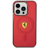 Etui Ferrari FEHMP14LURKR na iPhone 14 Pro - czerwone Translucent Magsafe