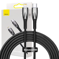 Baseus Glimmer Series kabel do szybkiego ładowania USB-C - Lightning 480Mb/s PD 20W 2m czarny