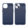 Carbon Case etui iPhone 14 elastyczny żelowy pokrowiec na tył plecki niebieski