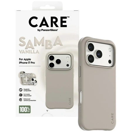 Etui CARE by PanzerGlass Fashionable Samba MagSafe na iPhone 17 Pro - szary