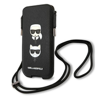 Karl Lagerfeld Torebka KLHCP12LOPHKCK 6,7 czarny/black hardcase Saffiano Ikonik Karl&Choupette Head
