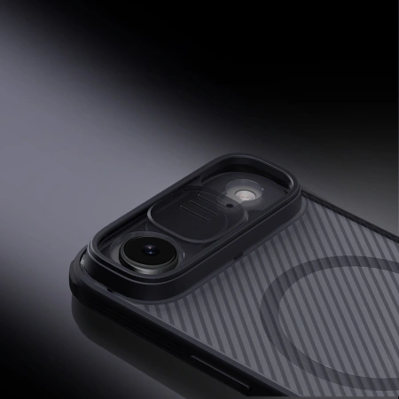Etui Nillkin CamShield Pro kompatybilne z MagSafe na iPhone 17 Air - przezroczyste czarne