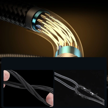 JOYROOM GAMINGOWY KABEL USB-C DO USB-C 100W 1.2M KĄTOWY DO TELEFONÓW GIER