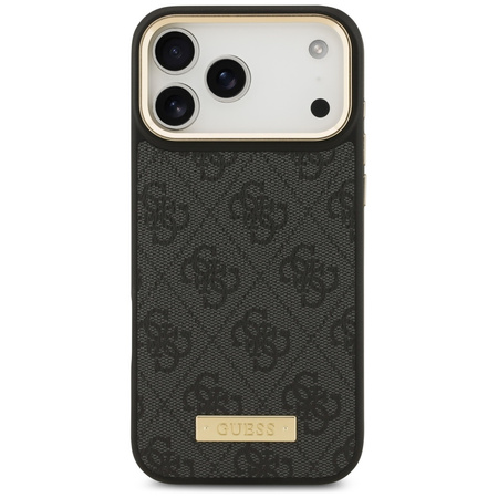 Etui Guess 4G Logo Plate MagSafe do      iPhone 17 Pro Max czarny