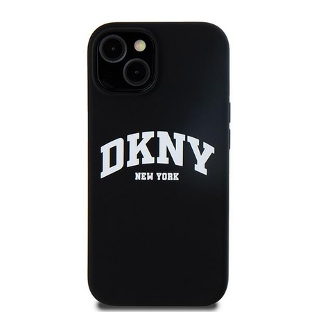 DKNY CASE DO IPHONE 15 14 13 6.1 DO MAGSAFE LIQUID SILICONE Z BIAŁYM LOGO