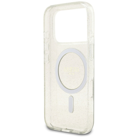 Etui Guess IML Glitter Pearl Strap       MagSafe do iPhone 17 Pro przezroczysty