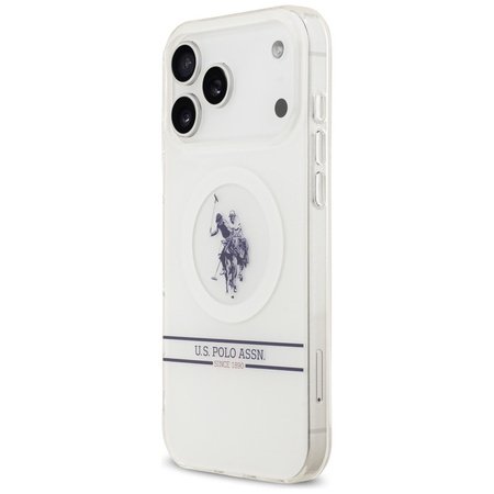 U.S. POLO ASSN. ETUI DH AND BOTTOM STRIPE LOGO DO MAGSAFE IPHONE 17 PRO