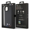 Etui BMW Leather Stamp Tricolor do iPhone 15 Plus - czarne