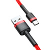 Baseus Cafule Cable wytrzymały nylonowy kabel przewód USB / USB-C QC3.0 3A 0,5M czerwony (CATKLF-A09)
