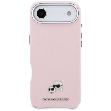 Etui Karl Lagerfeld Karl & Choupette     Head Pins Saffiano MagSafe do iPhone Air różowy