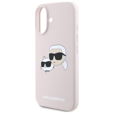 KARL LAGERFELD ETUI DO IPHONE 16 6.1 DO MAGSAFE SILIKONOWE Z DOUBLE HEADS