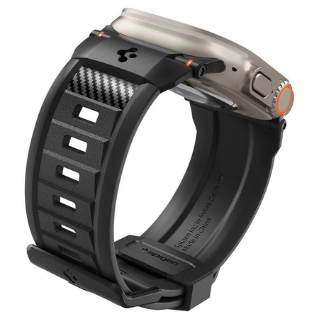 Pasek Spigen Rugged Band na Apple Watch 4/5/6/7/8/9/SE/Ultra 1/2 (42/44/45/49mm) - czarny mat