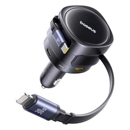 BASEUS ŁADOWARKA SAMOCHODOWA 90W 2X USB-C DO TELEFONÓW Z KABLEM USB-C