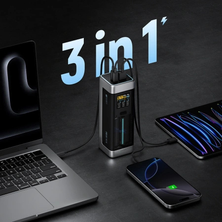 Powerbank Cuktech CUK00P23GLBK 210W 25000mAh Power Bank 2 x USB-C 1 x USB-A - czarny