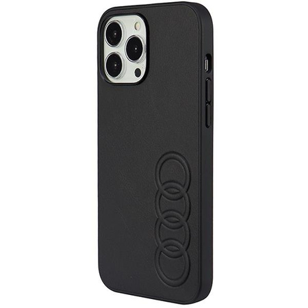 Etui Audi Synthetic Leather na iPhone 13 Pro Max 6.7" - czarne AU-TPUPCIP13PM-TT/D1-BK
