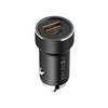 Forever ładowarka samochodowa PD QC CC-06 1x USB-C 1x USB 20W czarna + kabel USB-C - USB-C 60W