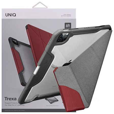 UNIQ etui Trexa iPad Pro 11" 2021/2020 Antimicrobial czerwony/red