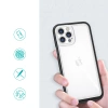 HURTEL CLEAR 3IN1 ETUI DO IPHONE 12 PRO ŻELOWY POKROWIEC Z RAMKĄ CZARNY