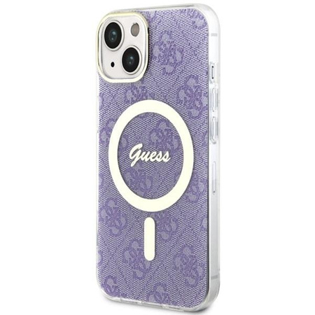 Etui Guess GUHMP14SH4STU na iPhone 14 purpurowy/purple hardcase 4G MagSafe