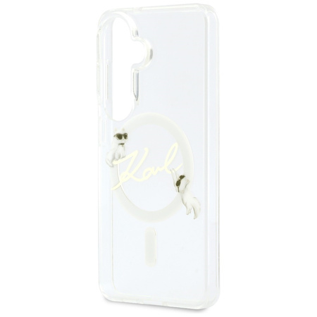 Etui Karl Lagerfeld IML KC Script MagSafe do Samsung Galaxy S26 Plus przezroczysty