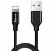 Baseus Yiven kabel przewód w materiałowym oplocie USB / Lightning 1,2M czarny (CALYW-01)