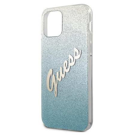 Guess GUHCP12SPCUGLSBL iPhone 12 mini 5,4" niebieski/blue hardcase Glitter Gradient Script