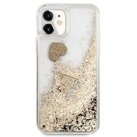 Guess GUOHCN61GLHFLGO iPhone 11 6,1" / Xr gold/złoty hardcase Glitter Charms