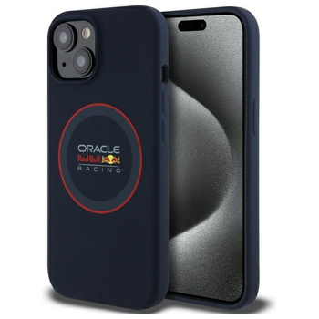Red Bull RBHMP14S24SIILVR iPhone 14 6.1 hardcase granatowy/navy Silicone Red Ring MagSafe