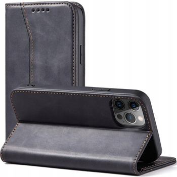 Magnet Fancy Case etui do iPhone 12 Pro Max pokrowiec portfel na karty kartę podstawka czarny