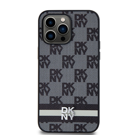 DKNY ETUI HARDCASE DO IPHONE 14 PRO MAX 6.7 LEATHER CHECKERED MONO PATTERN