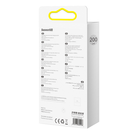 BASEUS KABEL USB DO LIGHTNING 2.4A 2M DO IPHONE 11 12 13 14 SZYBKO ŁADUJĄCY