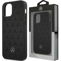 Mercedes MEHCP12LPSQBK iPhone 12 Pro Max 6,7" czarny/black hardcase Leather Stars Pattern