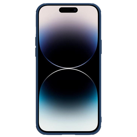 Nillkin CamShield Leather S Case etui iPhone 14 Pro pokrowiec z osłoną na aparat niebieskie