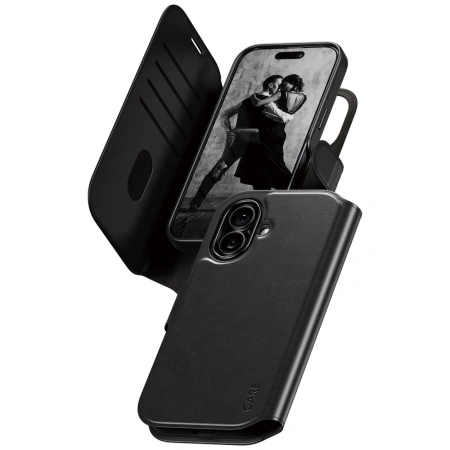 Etui CARE by PanzerGlass Feature Tango 2w1 Wallet Case MagSafe na iPhone 17 - czarne