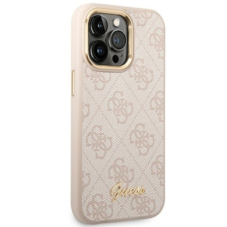 GUESS ETUI DO IPHONE 14 PRO 6,1 HARD CASE Z LOGO VINTAGE GOLD ELEGANCKIE 4G