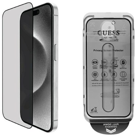 GUESS GUTGP16SBOKGCIP PRYWATNOŚCIOWE SZKŁO HARTOWANE DO IPHONE 16 6.1