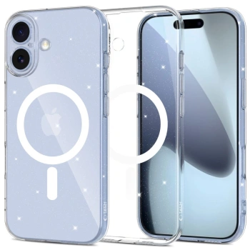 Etui Tech-Protect FlexAir MagSafe na iPhone 17- przezroczysto-brokatowe
