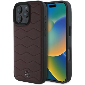 MERCEDES CASE DO IPHONE 16 PRO MAX 6.9 HARDCASE MB WAVES LEATHER OCHRONNE