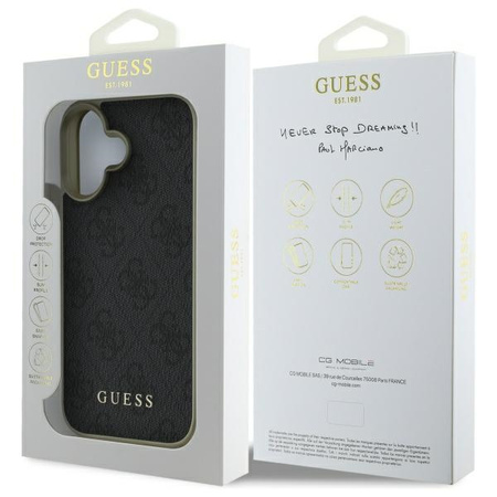 GUESS ETUI HARDCASE DO IPHONE 16 PLUS 6.7'' Z CHARMS COLLECTION CZARNY
