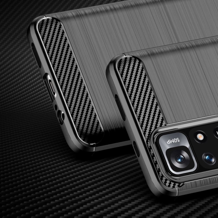 HURTEL CARBON CASE ELASTYCZNE ETUI DO XIAOMI REDMI NOTE 11 Z OCHRONĄ