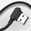 Mcdodo phone cable quick , angled, 90° , LED USB TYPE C 0.5m black strong with braid