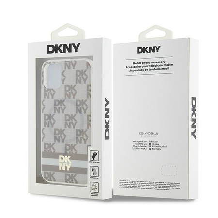 DKNY ETUI HARDCASE DO IPHONE 11 Xr 6.1 IML CHECKERED MONO STRIPES